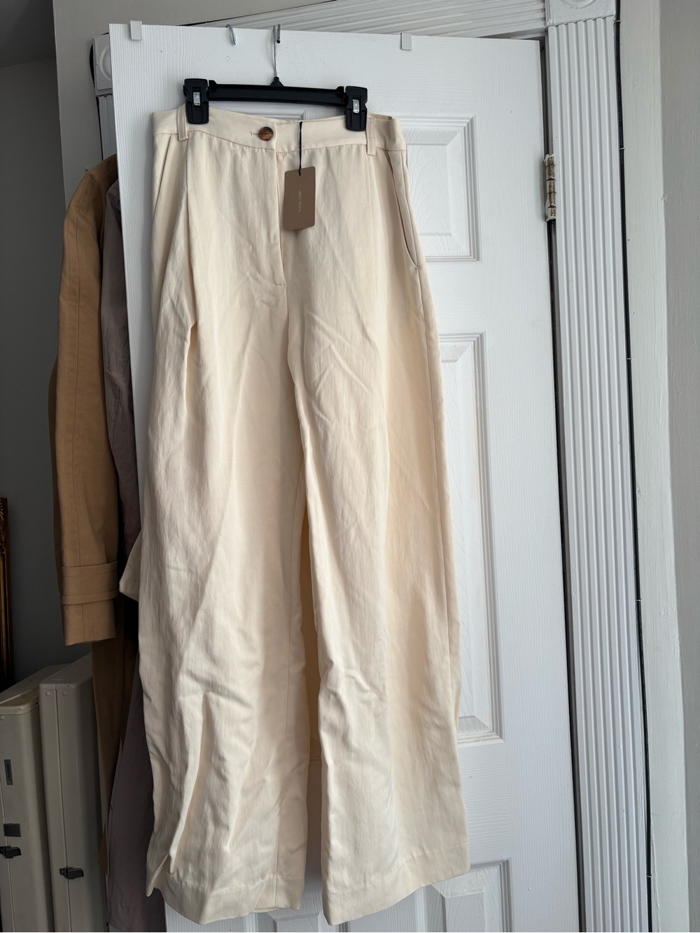 NWT Rachel Comey Cream Satin Pant - Picture 3 of 5